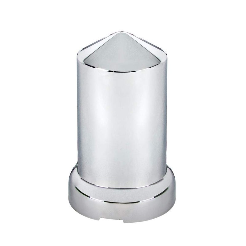 United Pacific 10117Cb - Wheel Lug Nut Cover Set - 33Mm X 3 3/16"" Chrome Plastic Pointed Nut Cover With Flange - Push-On - Image 2